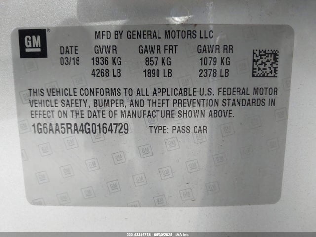 2016 CADILLAC ATS 1G6AA5RA4G0164729 Photo 8