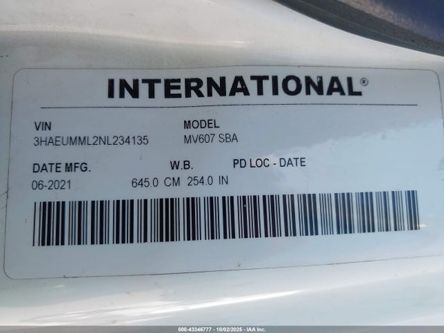 International B 6.7 2022 3HAEUMML2NL234135 Image 8