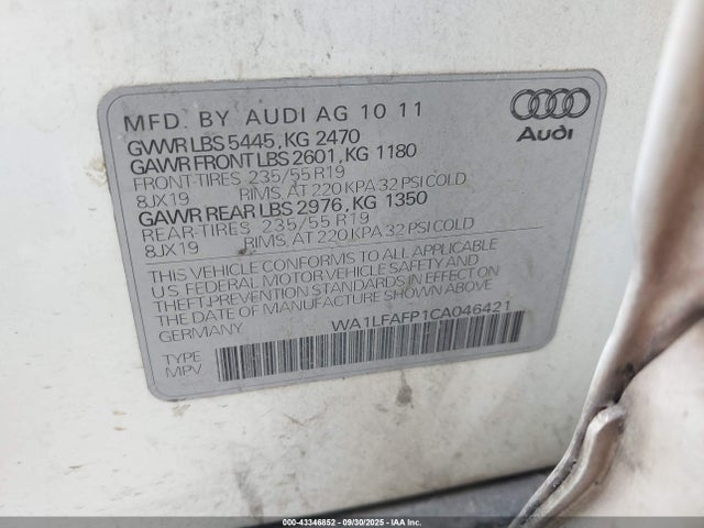 2012 AUDI Q5 WA1LFAFP1CA046421 Photo 8