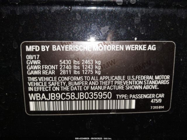 2018 BMW M550I WBAJB9C58JB035950 Photo 8