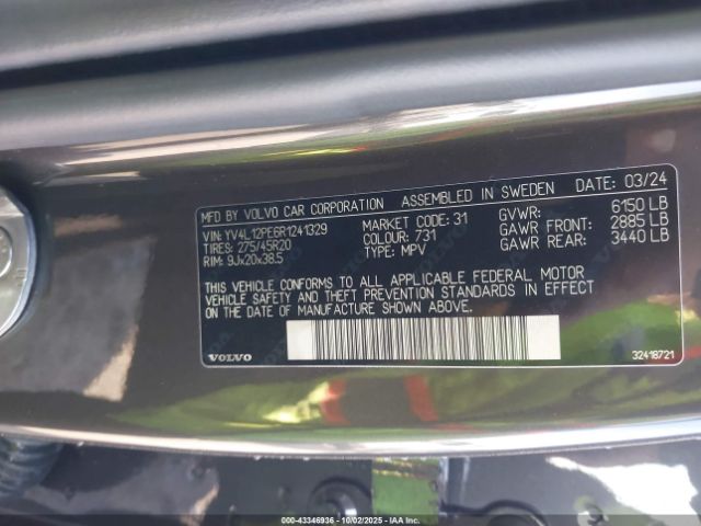 2024 VOLVO XC90 YV4L12PE6R1241329 Photo 8