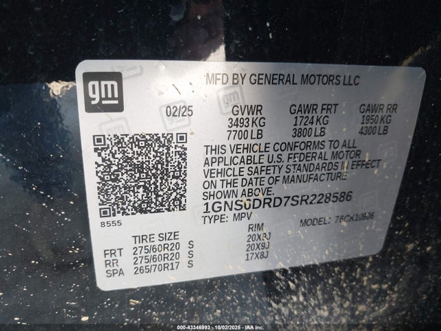 Chevrolet l84 2025 1GNS6DRD7SR228586 Image 9