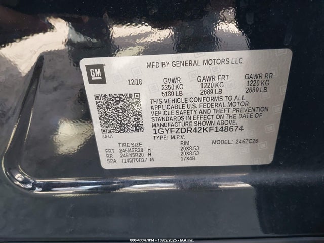 2019 CADILLAC XT4 1GYFZDR42KF148674 Photo 8