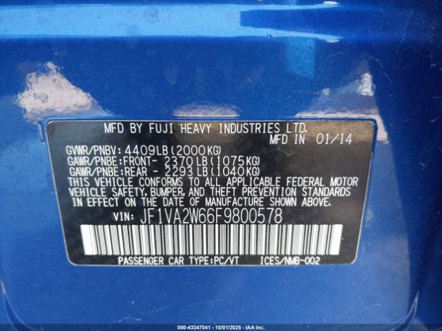 2015 SUBARU WRX STI JF1VA2W66F9800578 Photo 8