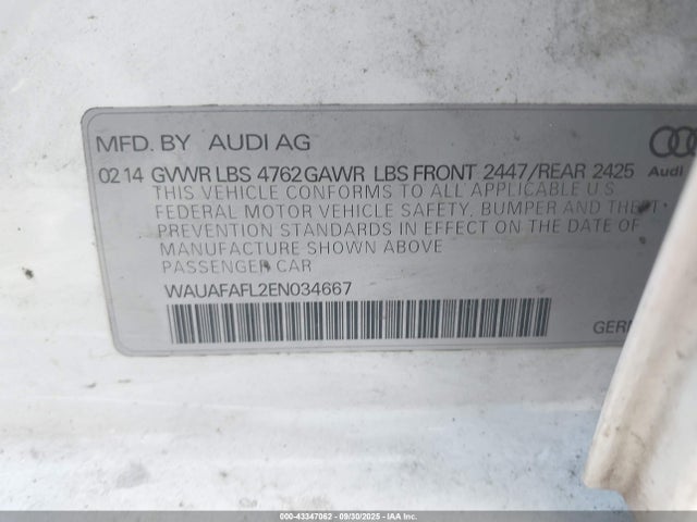 2014 AUDI A4 WAUAFAFL2EN034667 Photo 8