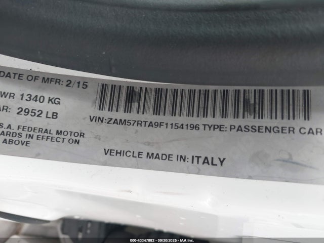 2015 MASERATI GHIBLI ZAM57RTA9F1154196 Photo 8