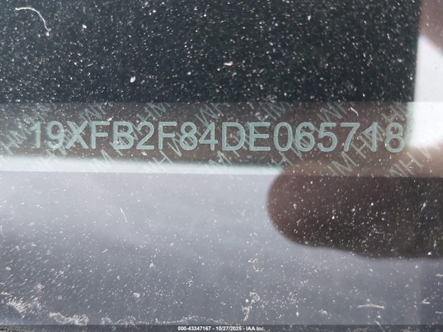 43347167 :رقم المزاد ، 19XFB2F84DE065718 vin ، 2013 Honda Civic Ex مزاد بيع