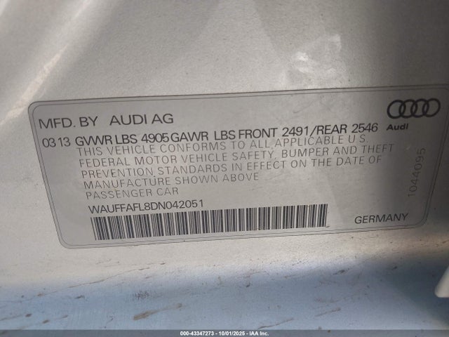 2013 AUDI A4 WAUFFAFL8DN042051 Photo 8