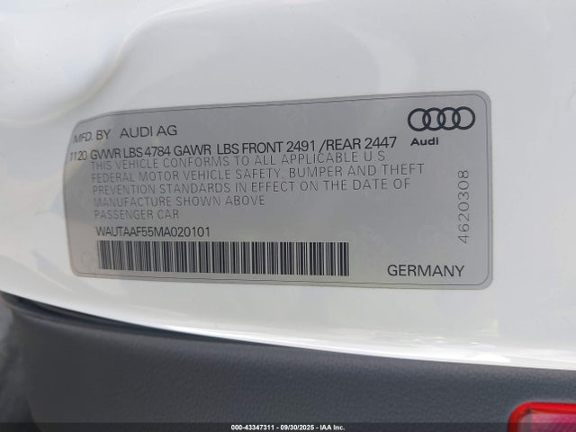 2021 AUDI A5 WAUTAAF55MA020101 Photo 8