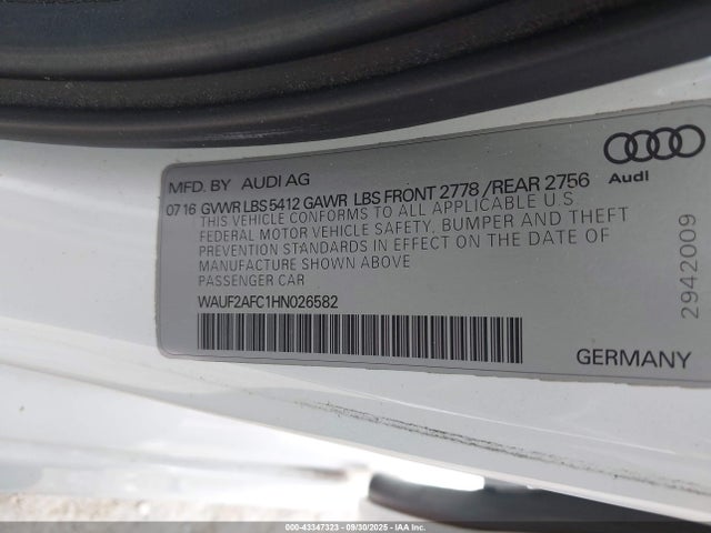 2017 AUDI A6 WAUF2AFC1HN026582 Photo 8