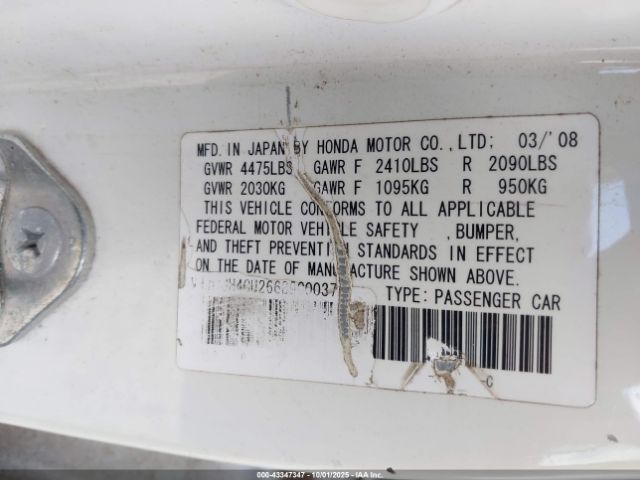 2009 ACURA TSX JH4CU26689C003750 Photo 8