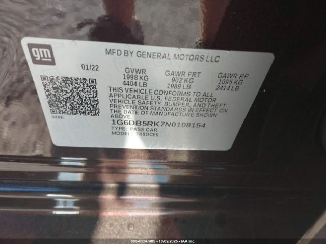 2022 CADILLAC CT4 1G6DB5RK7N0108154 Photo 8