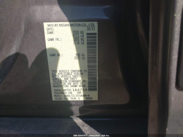 Nissan 2014 2014 1N4AL3AP7EC164754 Image 9