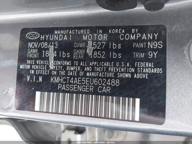 Продаж на аукціоні авто 2014 Hyundai Accent Gls, vin: KMHCT4AE5EU602488, номер лоту: 43347493