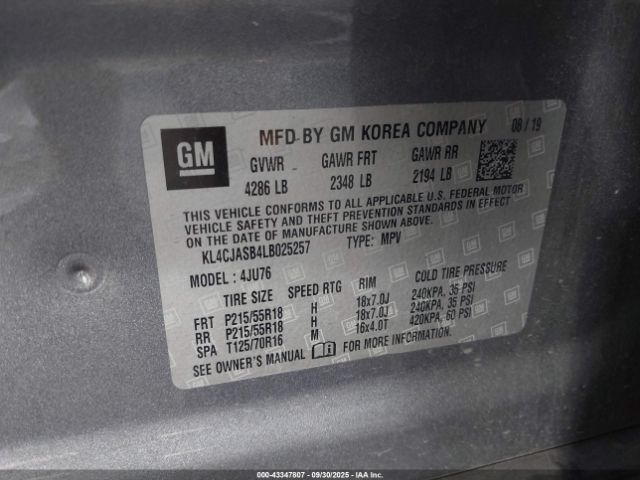 2020 BUICK ENCORE KL4CJASB4LB025257 Photo 8