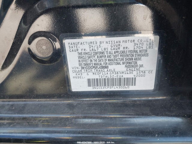 Nissan VERSA NOTE 2015 3N1CE2CP5FL430060 Image 9
