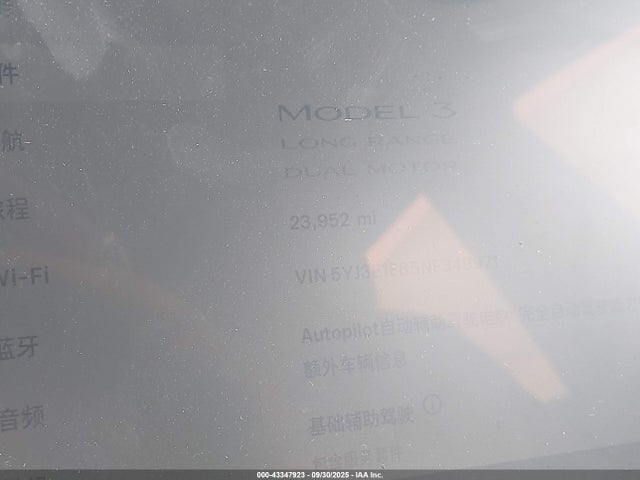 2022 TESLA MODEL 3 5YJ3E1EB5NF349971 Photo 6