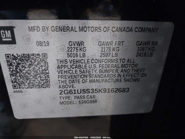 2019 CADILLAC XTS 2G61U5S35K9162683 Photo 8