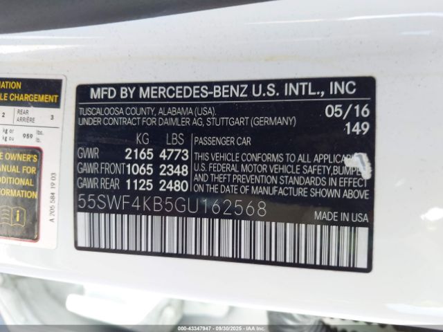 2016 MERCEDES-BENZ C 300 55SWF4KB5GU162568 Photo 8