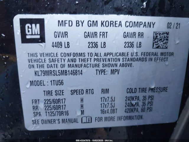 2021 CHEVROLET TRAILBLAZER KL79MRSL5MB146814 Photo 8