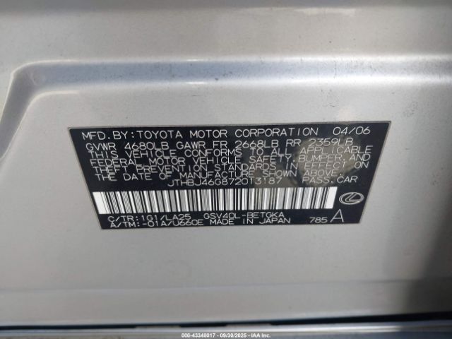 2007 LEXUS ES 350 JTHBJ46G872013187 Photo 8