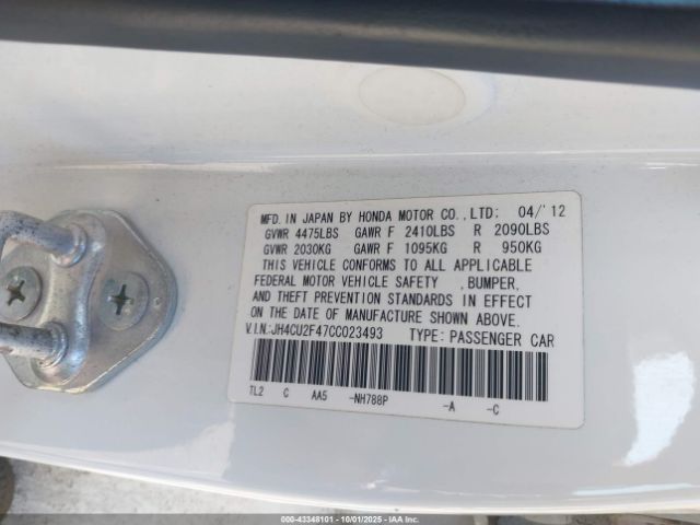2012 ACURA TSX JH4CU2F47CC023493 Photo 8