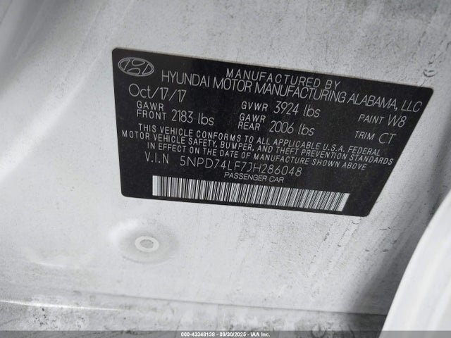 Hyundai mpi nu 2018 5NPD74LF7JH286048 Image 9