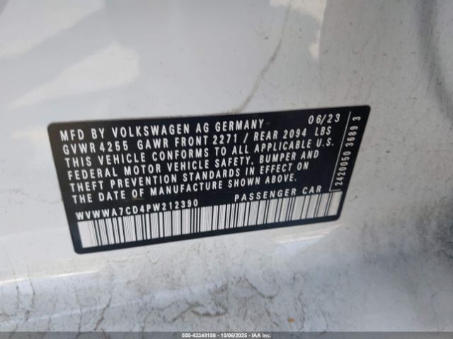 2023 VOLKSWAGEN GOLF GTI WVWWA7CD4PW212390 Photo 8