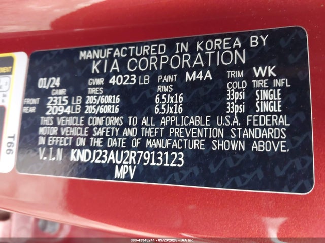 KNDJ23AU2R7913123 KIA 2024