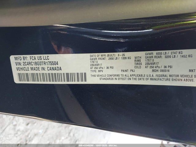 2C4RC1BG0TR175504 Chrysler Pacifica