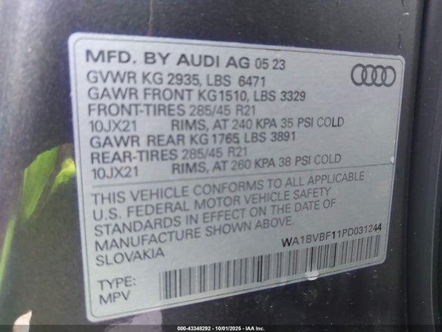 2023 AUDI Q8 WA1BVBF11PD031244 Photo 8
