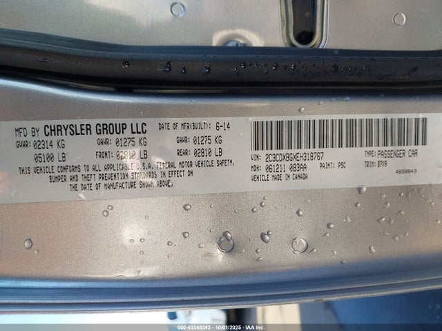Dodge 2014 2014 2C3CDXBGXEH318767 Image 9