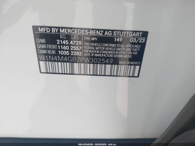 2023 MERCEDES-BENZ GLB 250 W1N4M4GB7PW302549 Photo 8