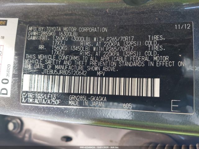 2013 TOYOTA 4RUNNER JTEBU5JR8D5120642 Photo 8