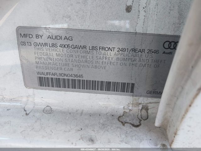 2013 AUDI A4 WAUFFAFL9DN043645 Photo 8