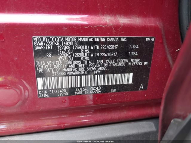2021 TOYOTA RAV4 HYBRID 2T3R6RFV0MW004046 Photo 8