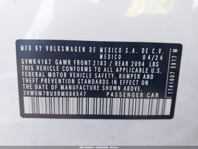 3VW5M7BU9RM086547 Volkswagen tsi