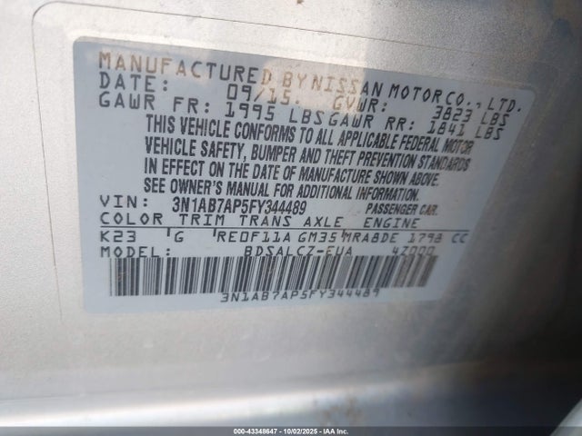 Nissan 2015 2015 3N1AB7AP5FY344489 Image 9