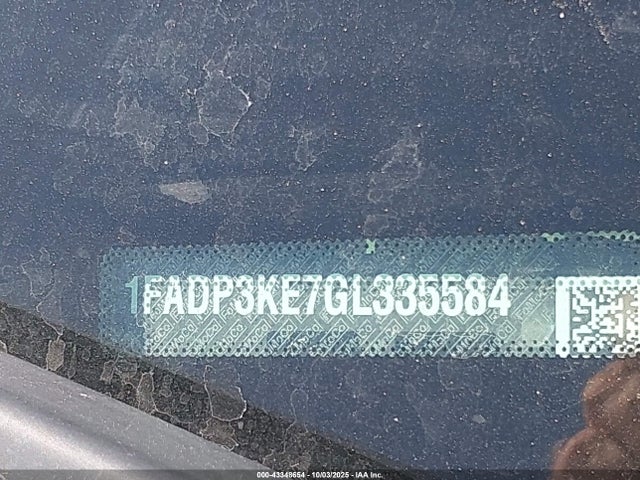 Ford 2016 2016 1FADP3KE7GL335584 Image 9
