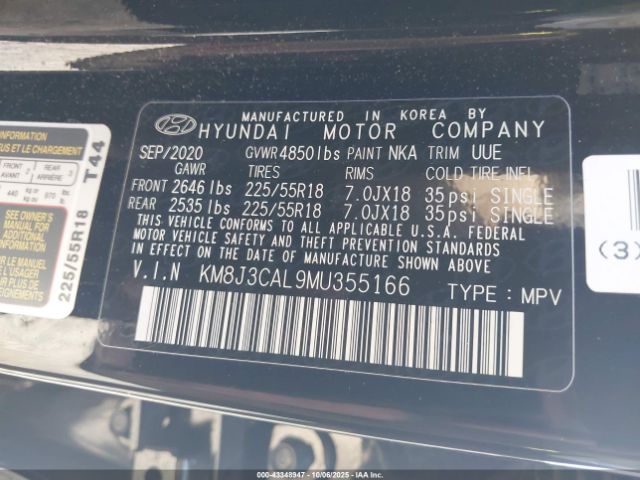 2021 HYUNDAI TUCSON KM8J3CAL9MU355166 Photo 8