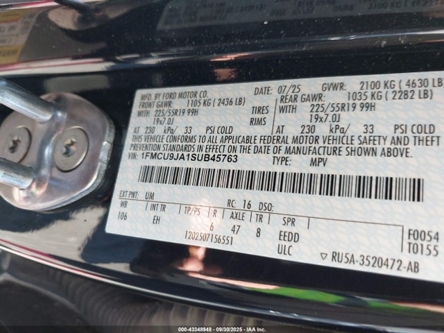Ford gtdi a 2025 1FMCU9JA1SUB45763 Image 9