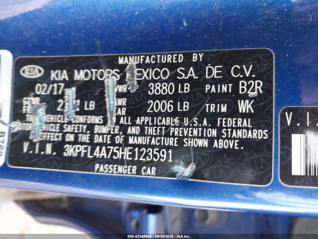 KIA mpi nu 2017 3KPFL4A75HE123591 Image 9