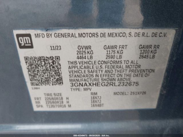 2024 CHEVROLET EQUINOX 3GNAXHEG2RL232675 Photo 8