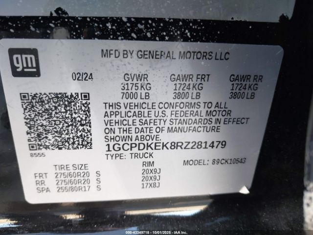 2024 CHEVROLET SILVERADO 1500 1GCPDKEK8RZ281479 Photo 8