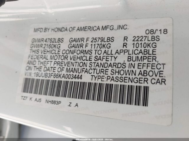 2019 ACURA TLX 19UUB3F66KA003444 Photo 8