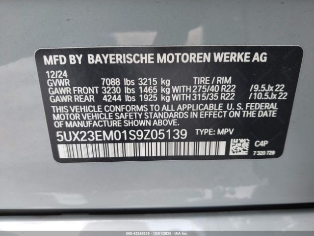 2025 BMW X7 5UX23EM01S9Z05139 Photo 8