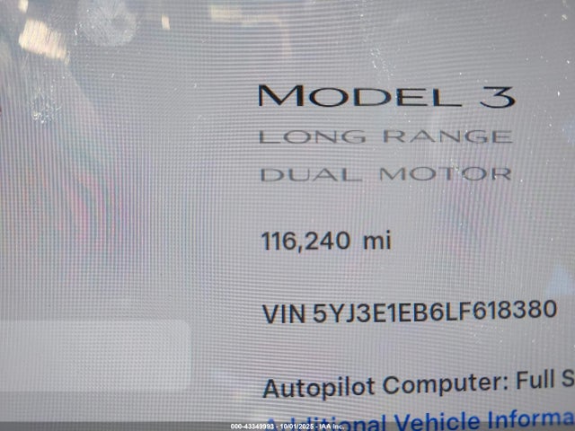 Tesla 2020 2020 5YJ3E1EB6LF618380 Image 15
