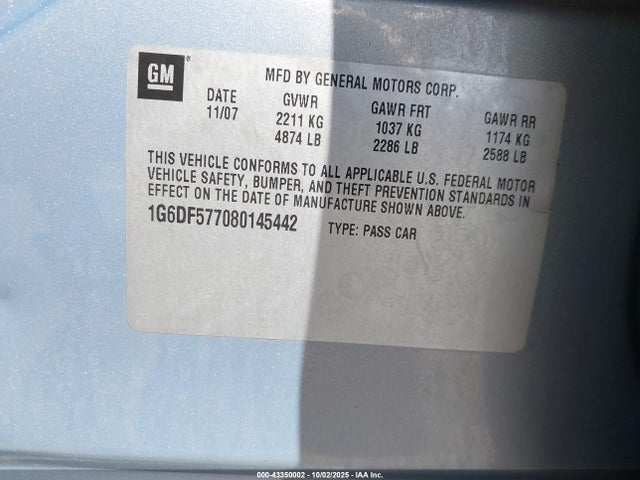 2008 CADILLAC CTS 1G6DF577080145442 Photo 8