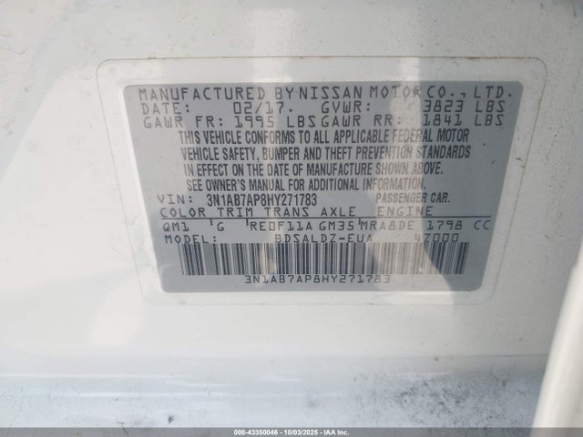 Nissan 2017 2017 3N1AB7AP8HY271783 Image 9