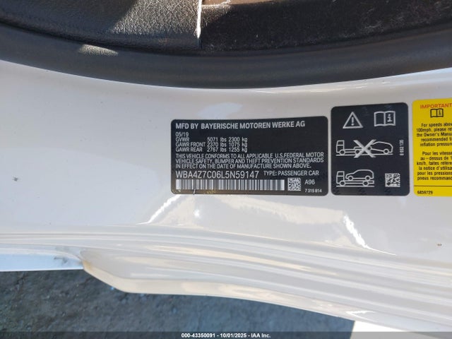 2020 BMW 440I WBA4Z7C06L5N59147 Photo 8